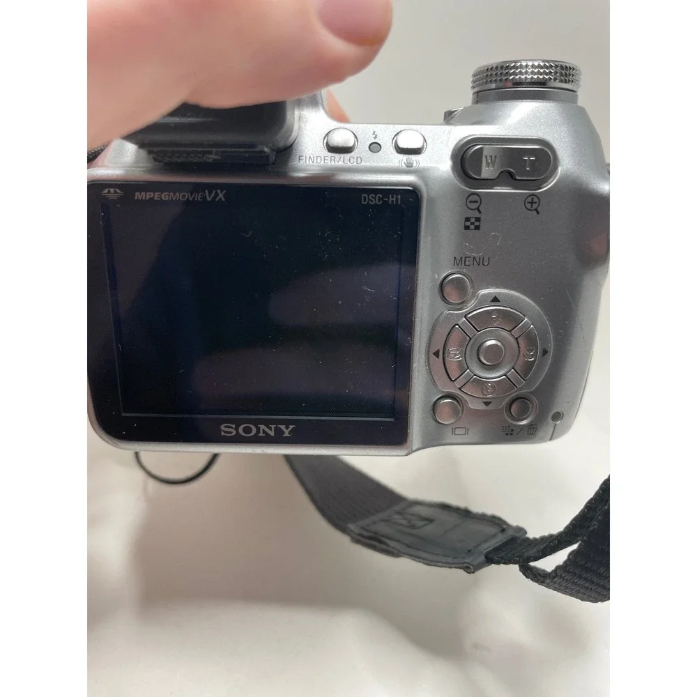 Sony Cybershot DSC-H1 Bundle Digital Camera 5.1 MP 12X Zoom Tested Working